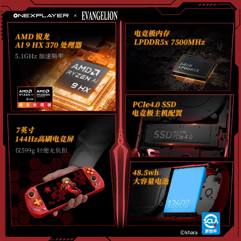 [Bundle] OneXFly F1 Pro Asuka EVA 02 Edition Amd AI 9 HX 370 7 inch 144hz OLED Chinese Exclusive Limited edition Neon Genesis Evangelion Onexplayer Onexfly (READ DESCRIPTION BEFORE BUYING)