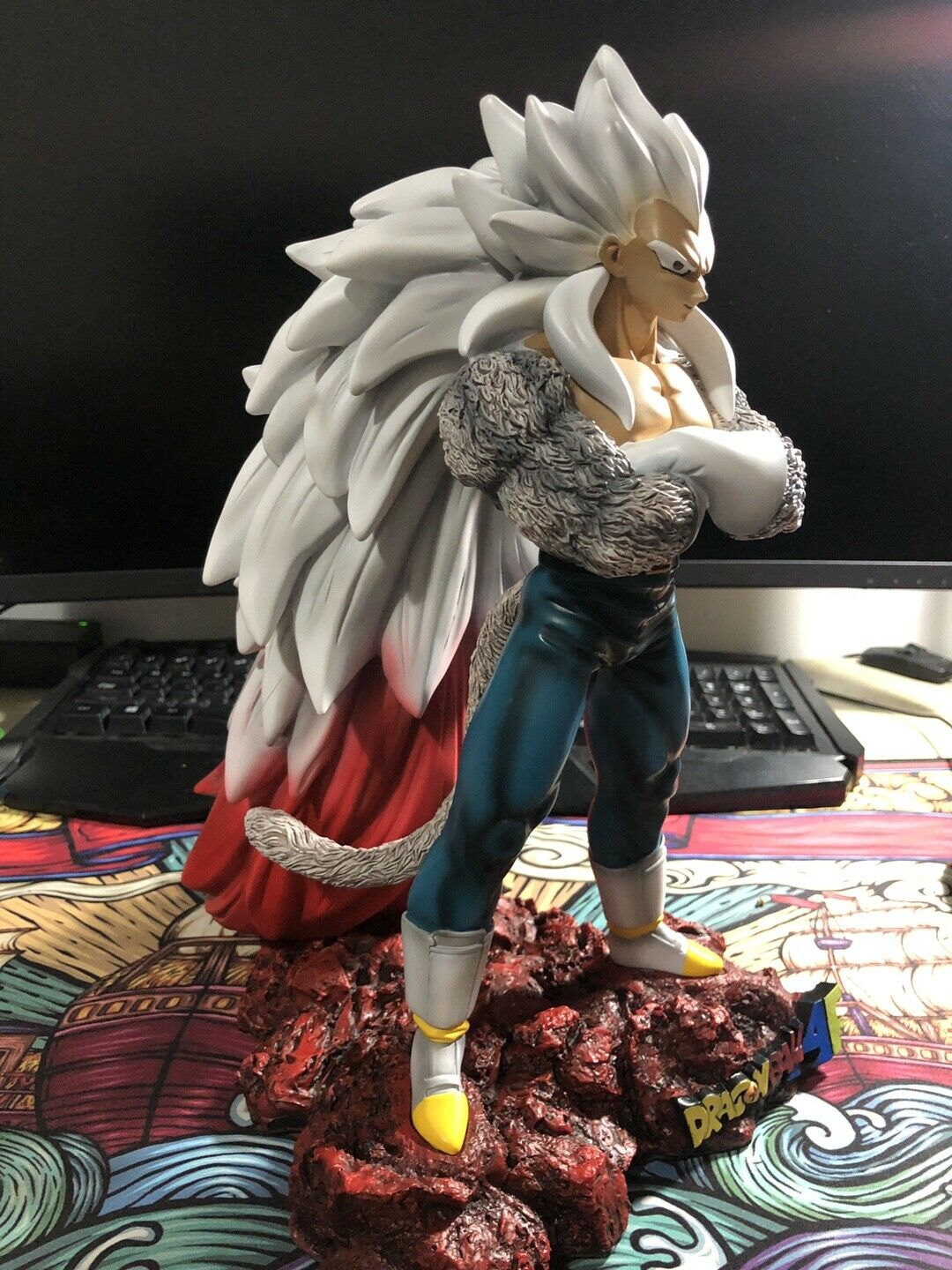 Dragonball AF Rare SSJ5 Vegeta Super Saiyan Resin Statue Figure DBZ Limited GK